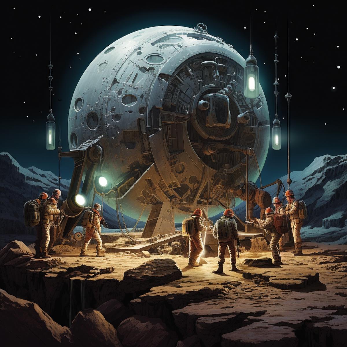 A team of lunar archaeologists unearths a peculiar lunar artifact, bathed in ethereal moonlight. As they excavate the enigmatic object, they unveil a portal to a realm of otherworldly wonders, blurring the lines between science and fantasy.