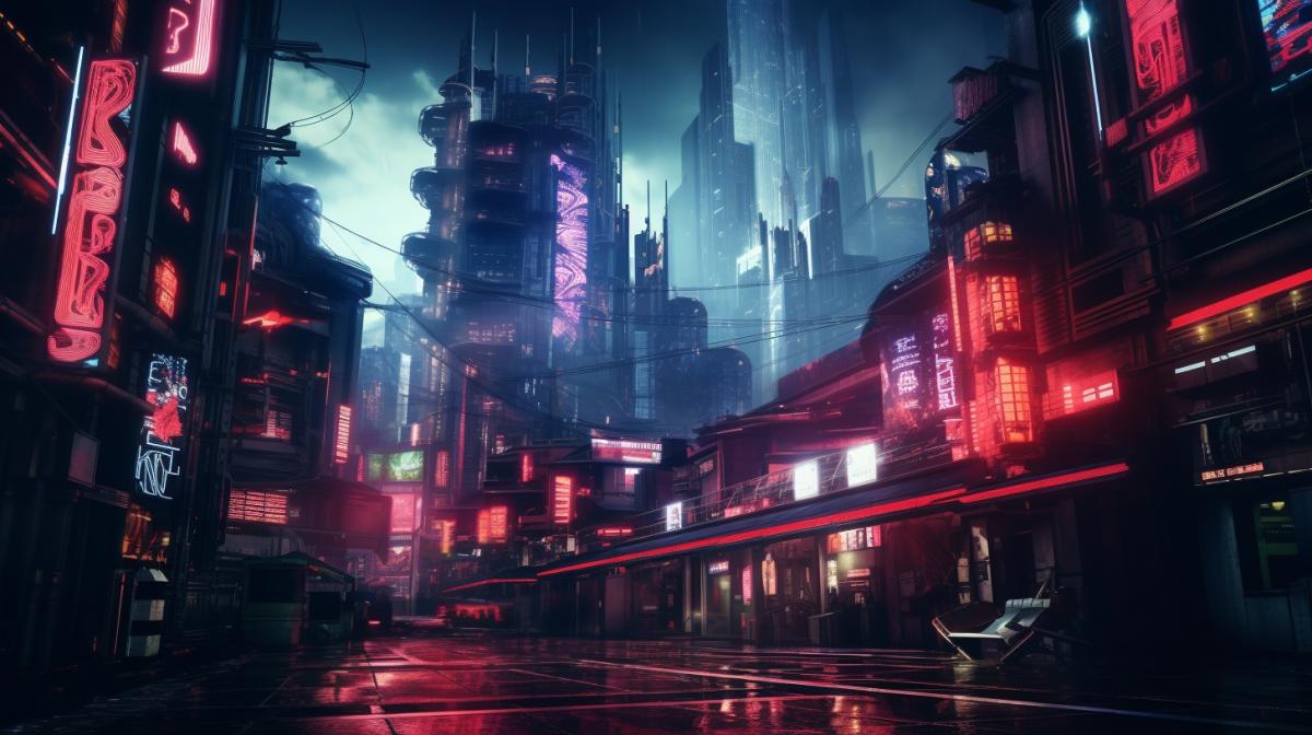 Beautiful neon cyberpunk city in the style of the Soviet Union, red neon shades, futurism, science fiction, utopia, street, flying cars, metro on the house, bright future, high detail, good quality, 4K, wallpaper