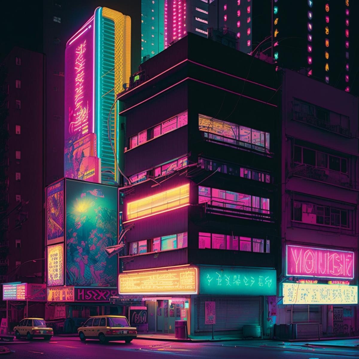 neon city hallucination