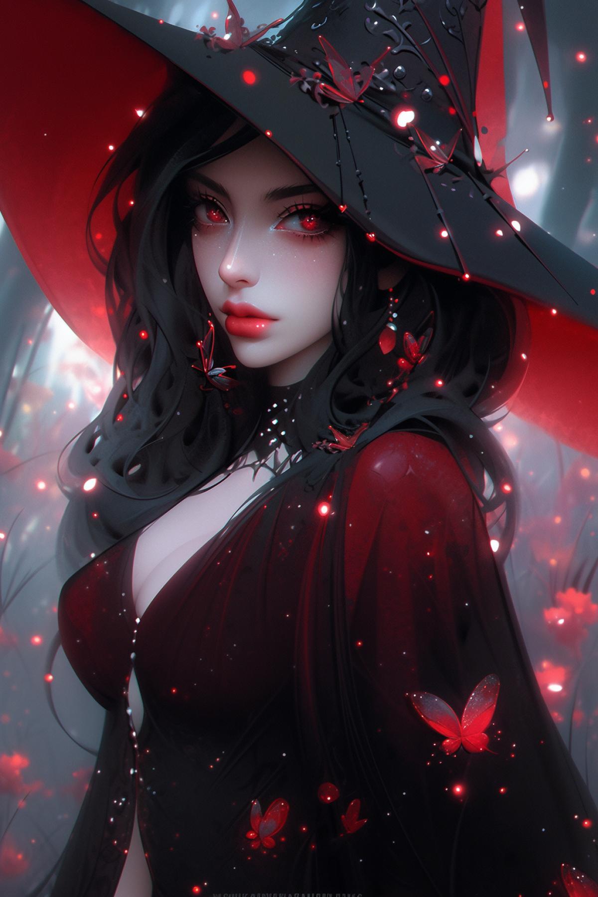 Beautiful villain girl in latex, fairy tale world, magical world, mad world, photography