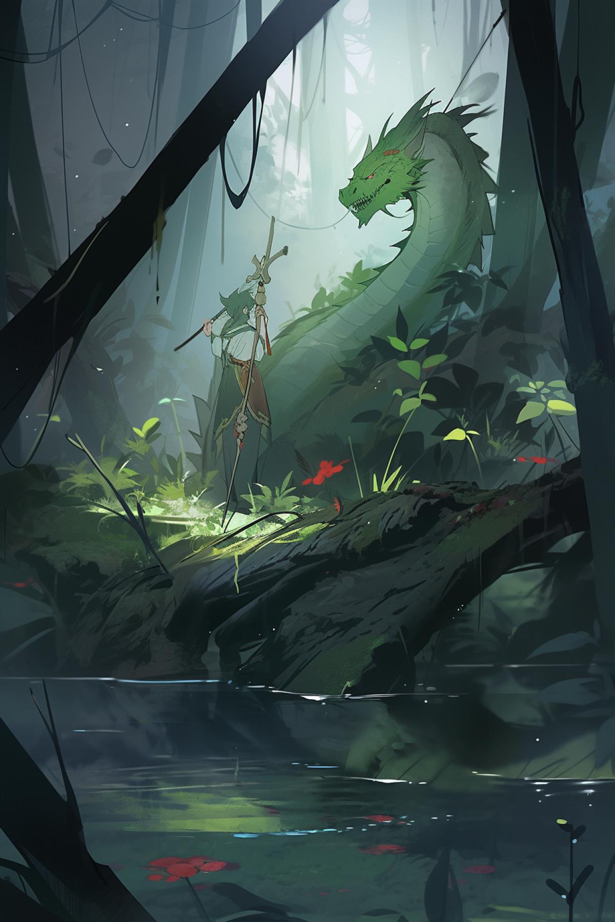 Dangerous hunt in the swamp
