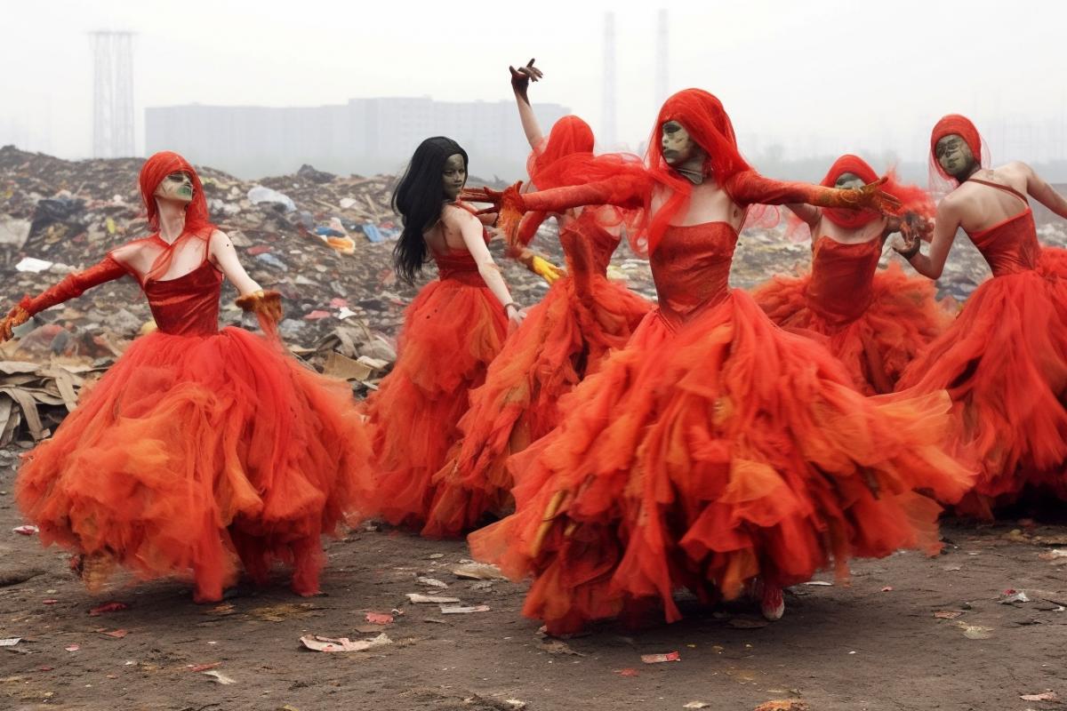 Garbage dirty disco in a landfill, fun and dirty!