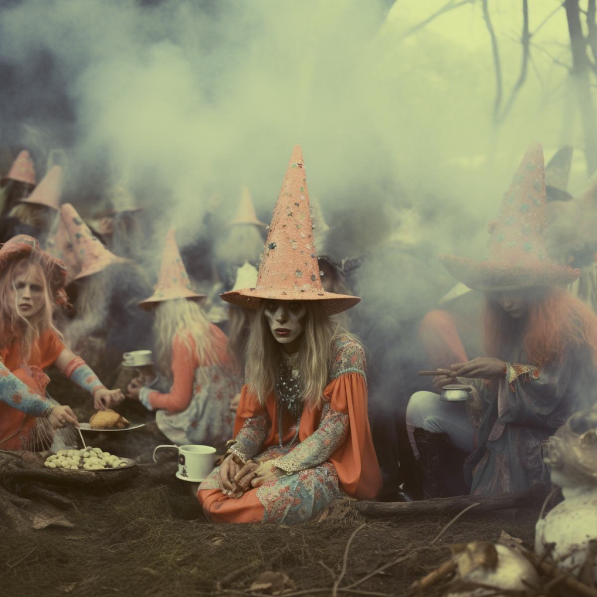 party, witches sabbath, psychedelic, photography