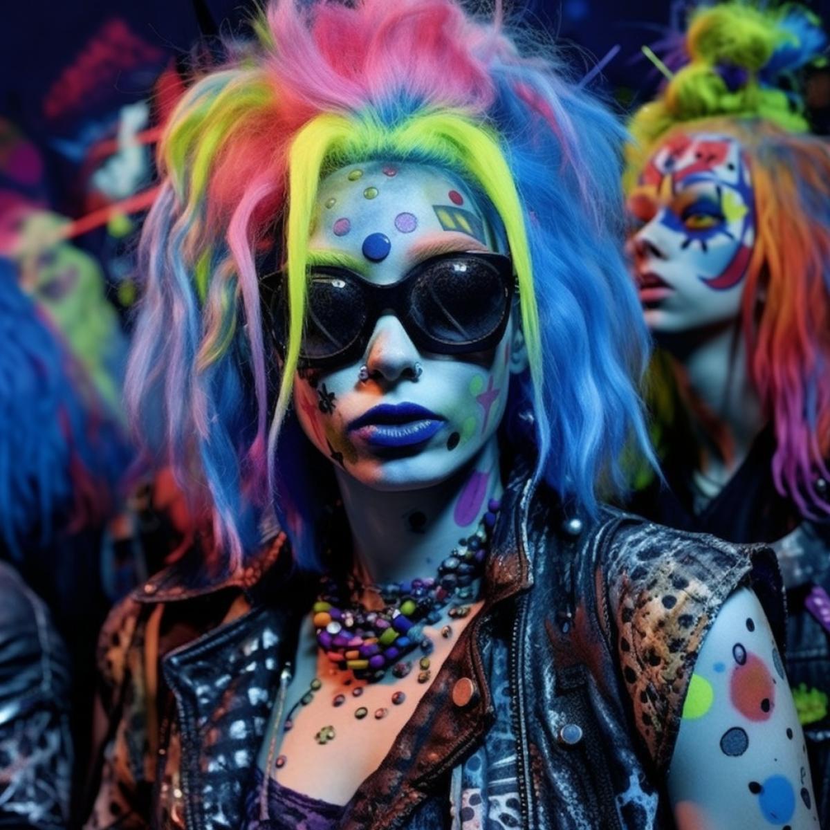 Punk party, psychedelic, madness, photography