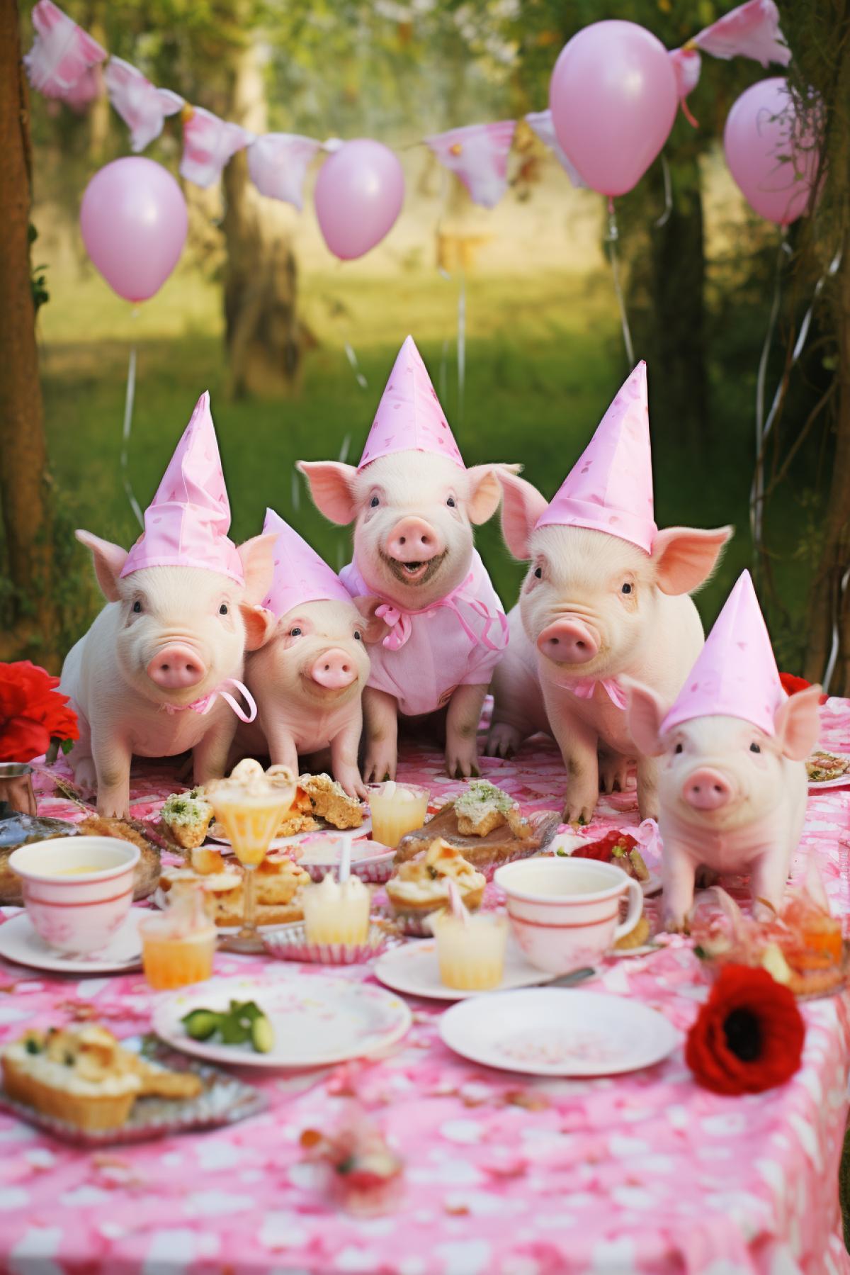 fun party for little pigs