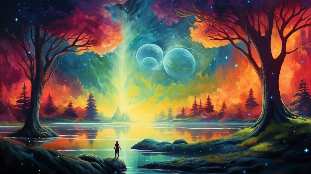 Aurora surrealism bright rich colors
