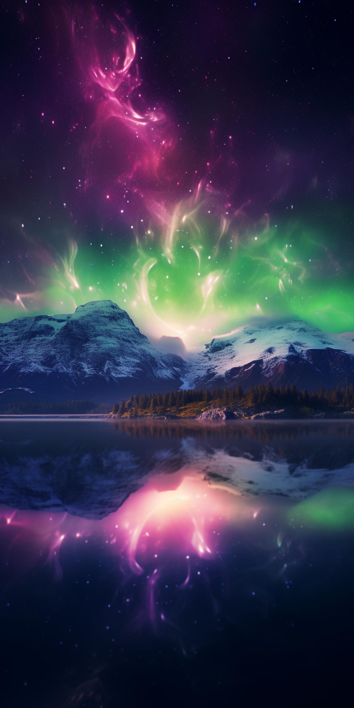 Heart shaped aurora
