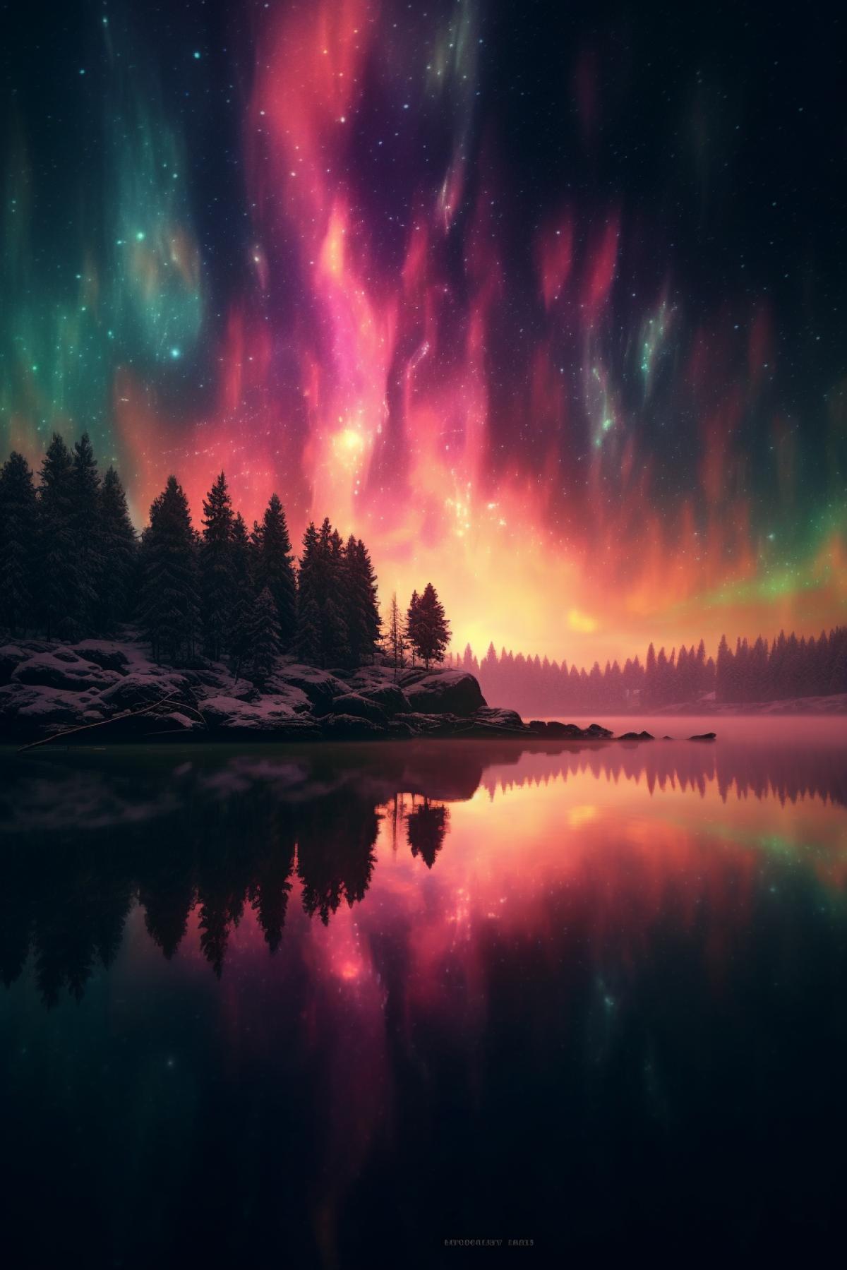 Northern lights are pink in color