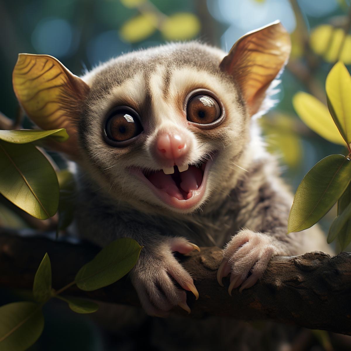 Smiling great loris