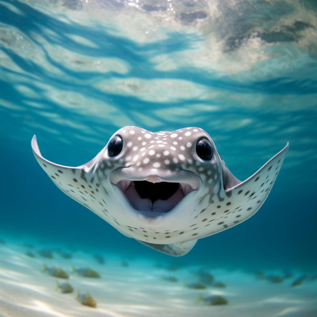 Smiling baby stingray