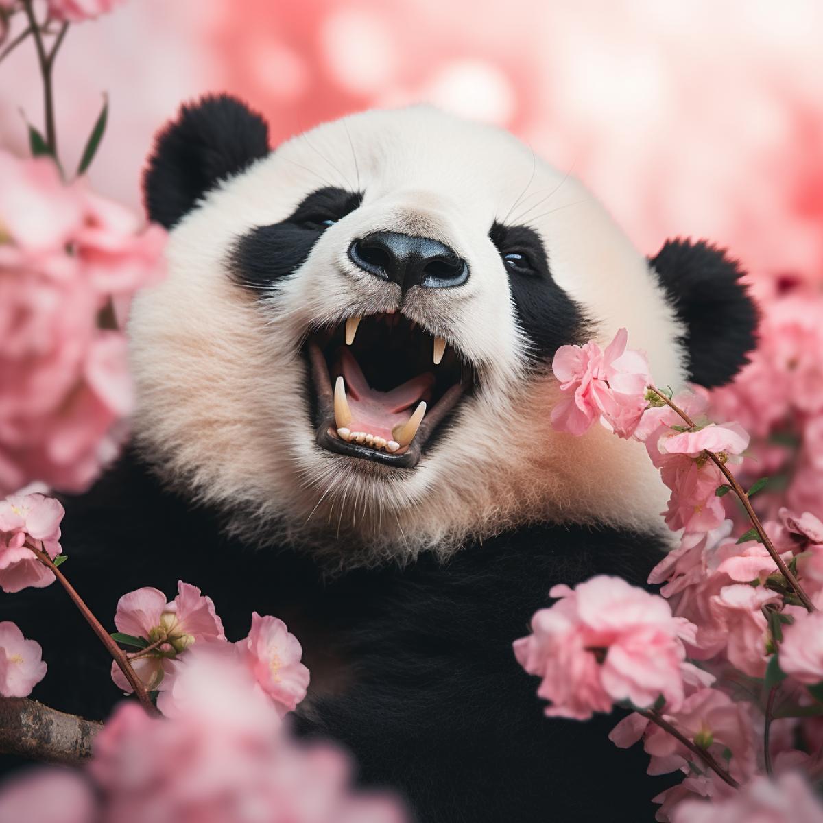 Sweetie 🐼 laughs