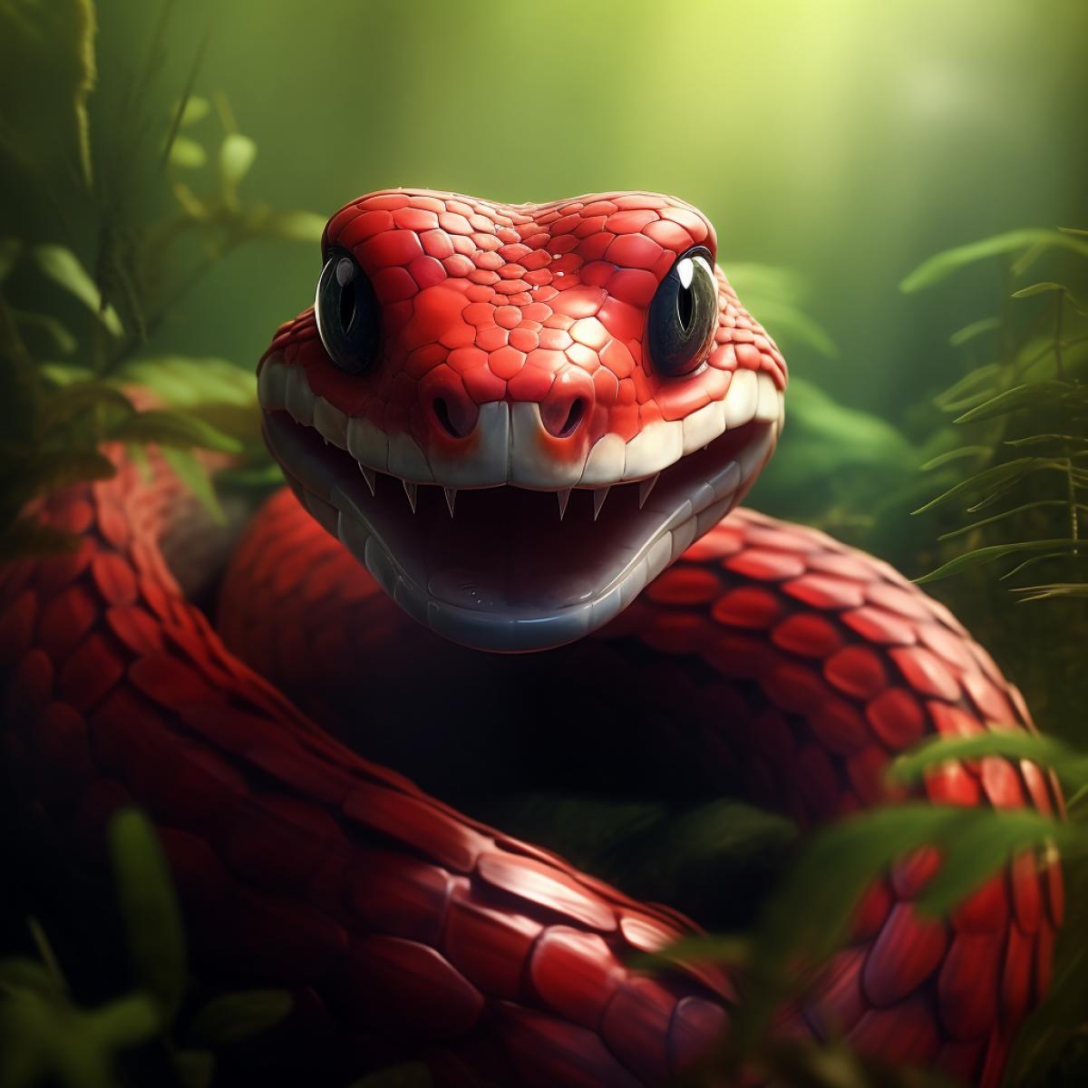 Cute smiling snake