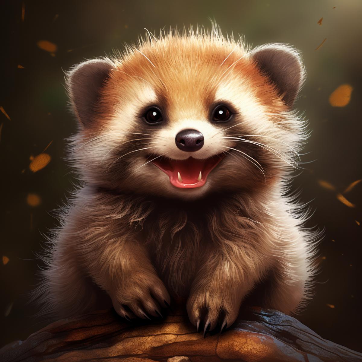 Cute smiling unusual animal