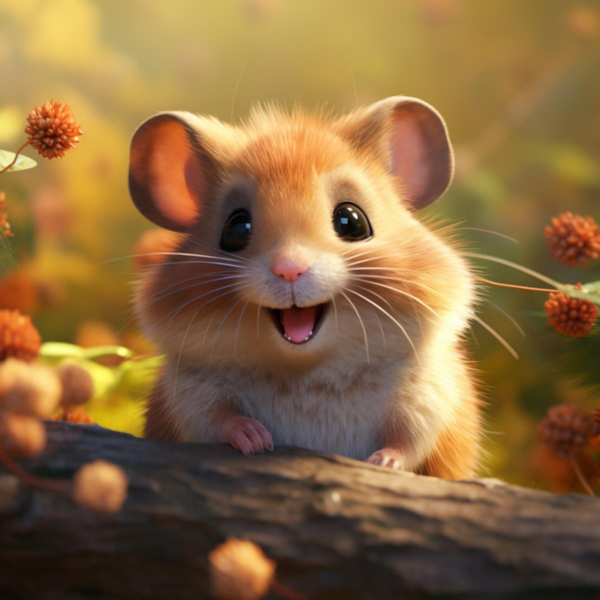 Cute smiling fairy-tale animal, realistic photo, high detail, atmospheric, beautiful
