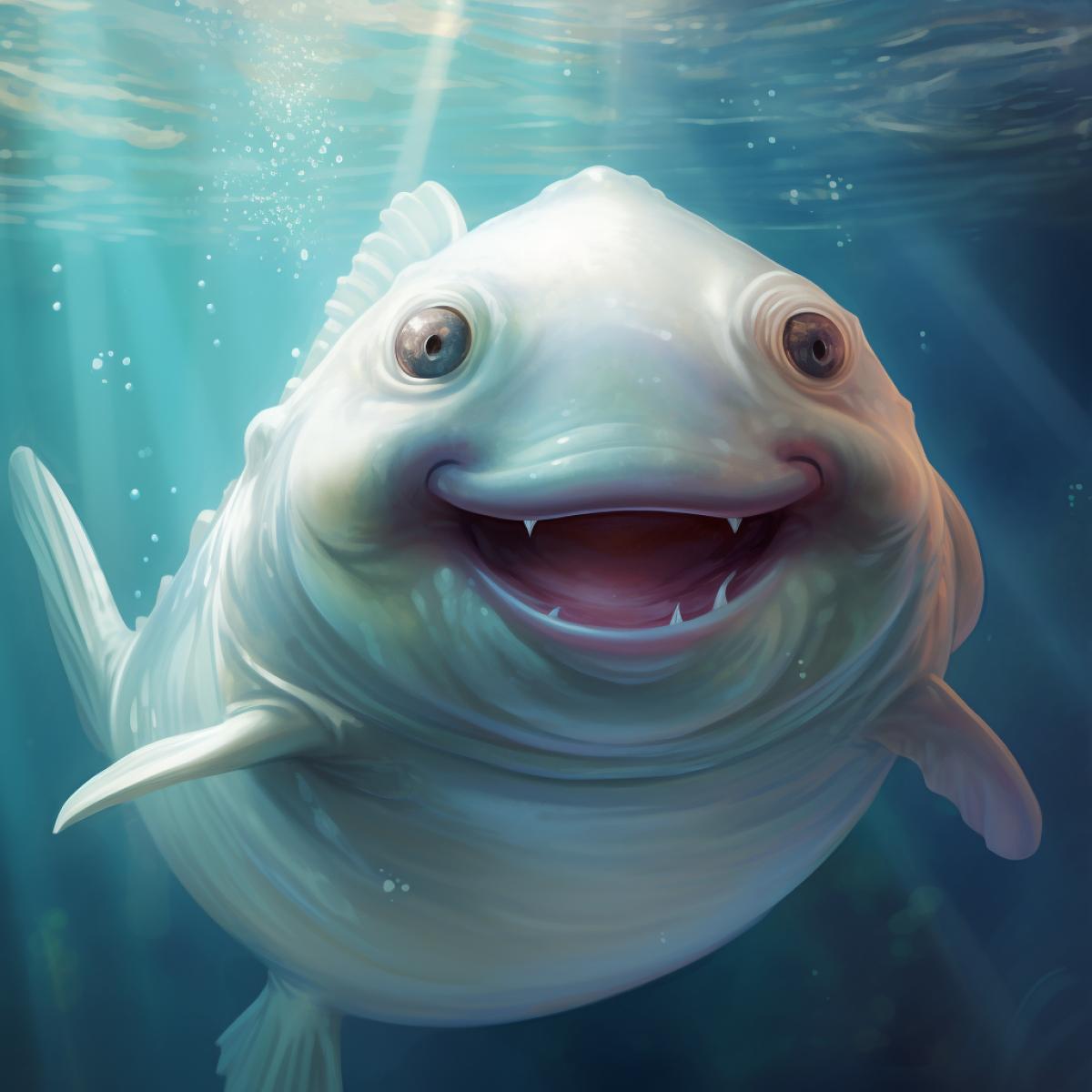 Smiling blob fish