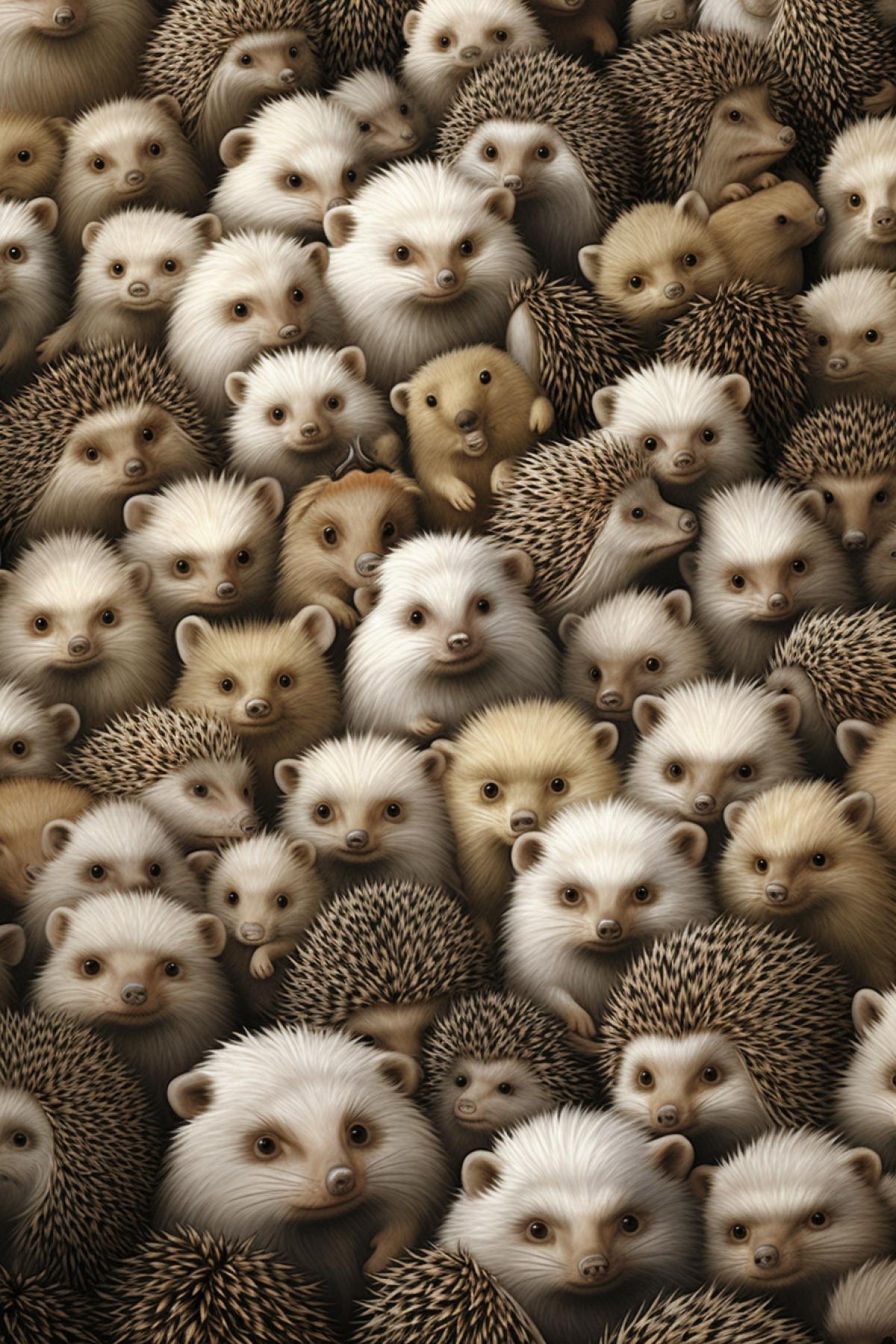 Hedgehogs needless optical illusion