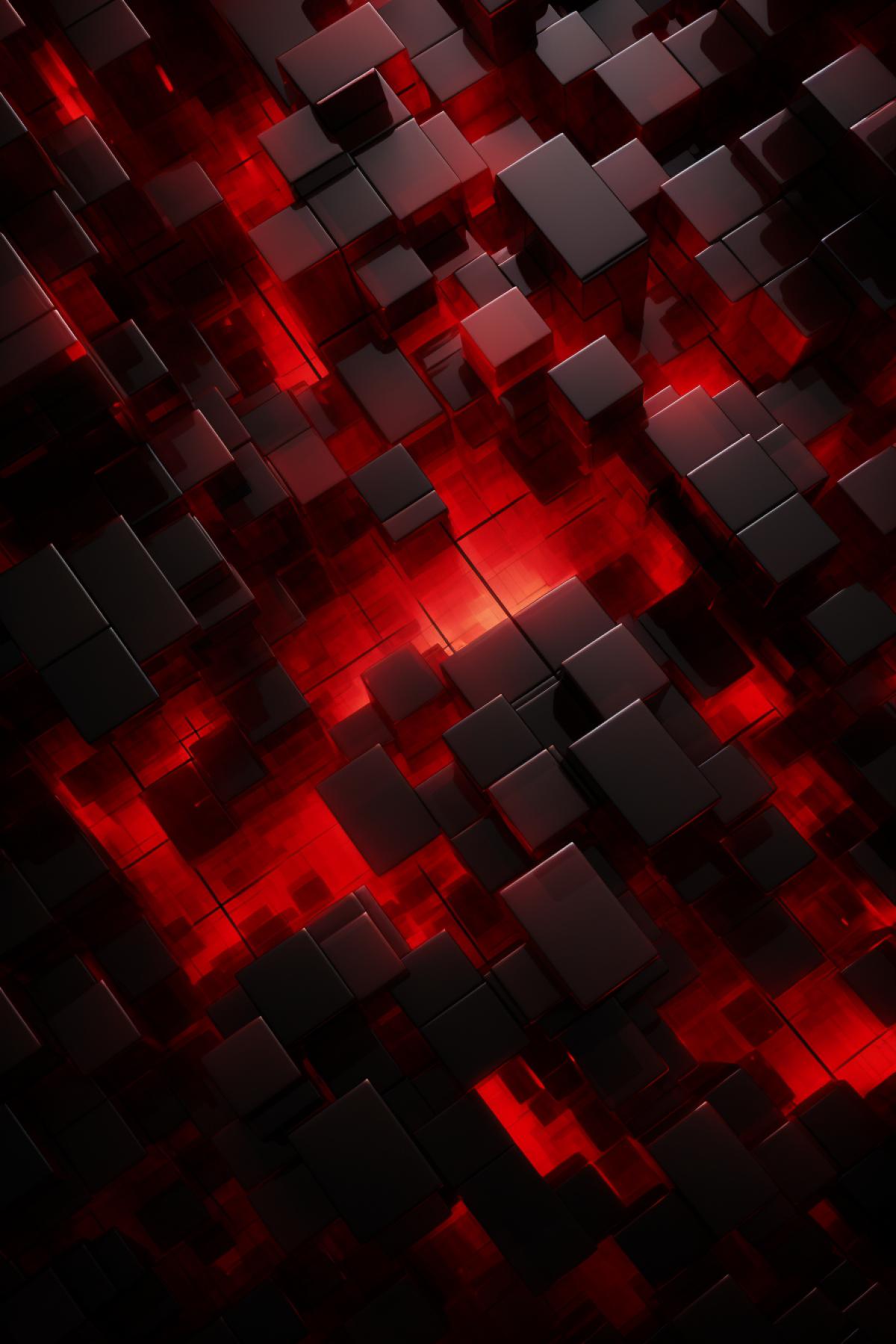 Scintillation grid by Ludimar Herman red and dark colors