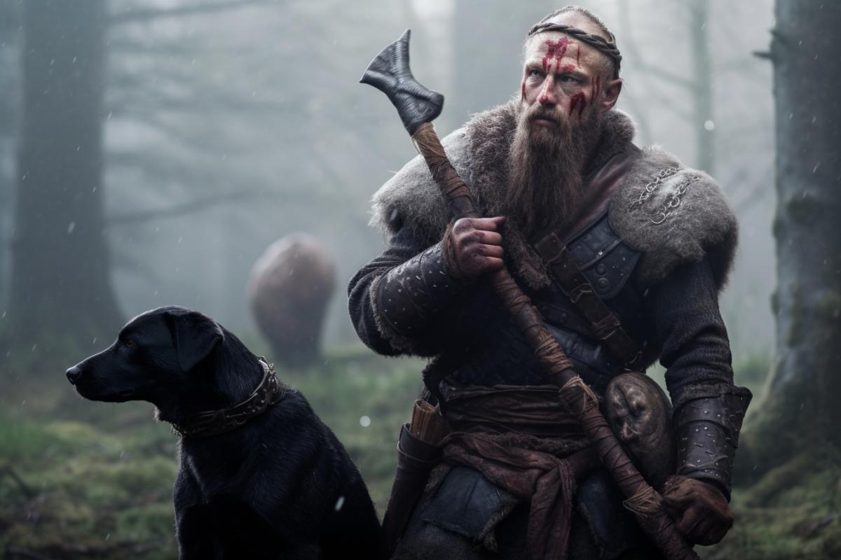 a seasoned Viking saves a kitten from the villains Piskar