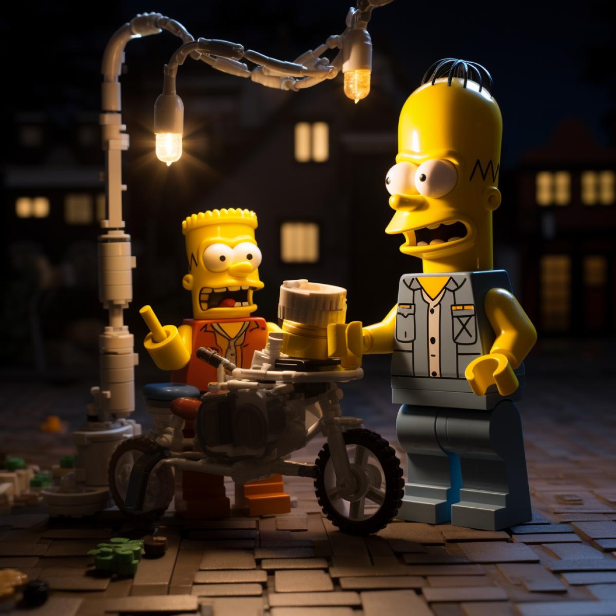 Lego Simpsons, product photo, beautiful lighting