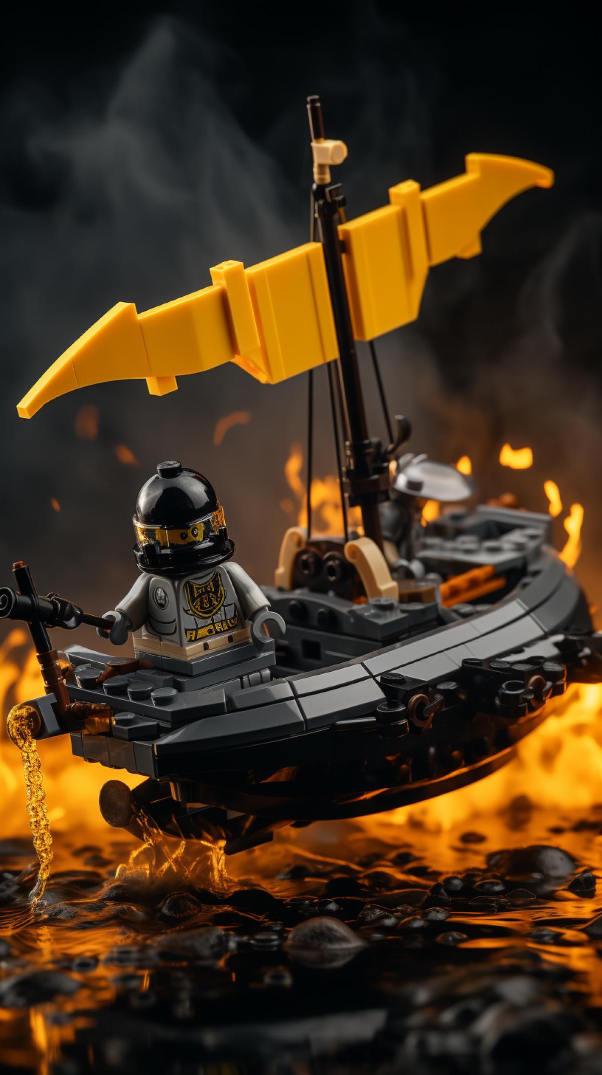 large Lego set, pirates and pirate ships assembled from Lego parts, large photo, highly detailed, 8K