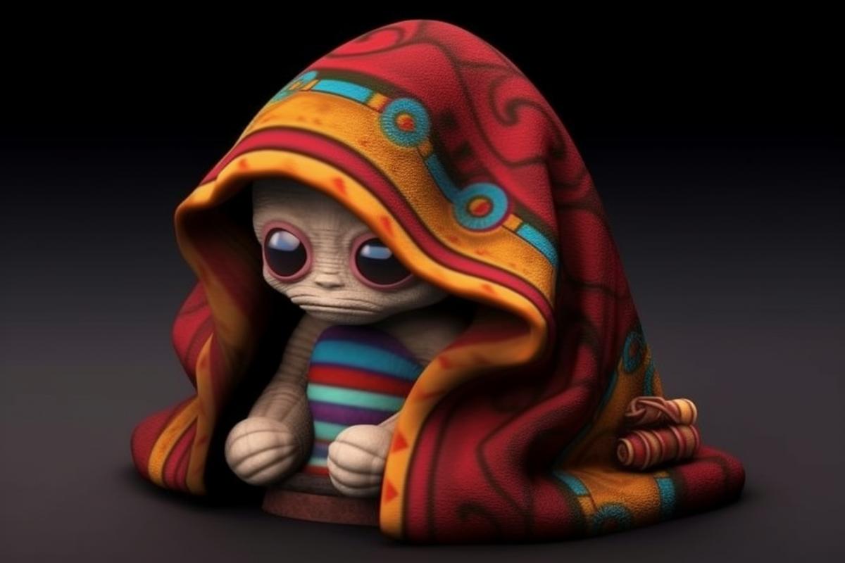 Chameleon cutie hermit monk pixar style