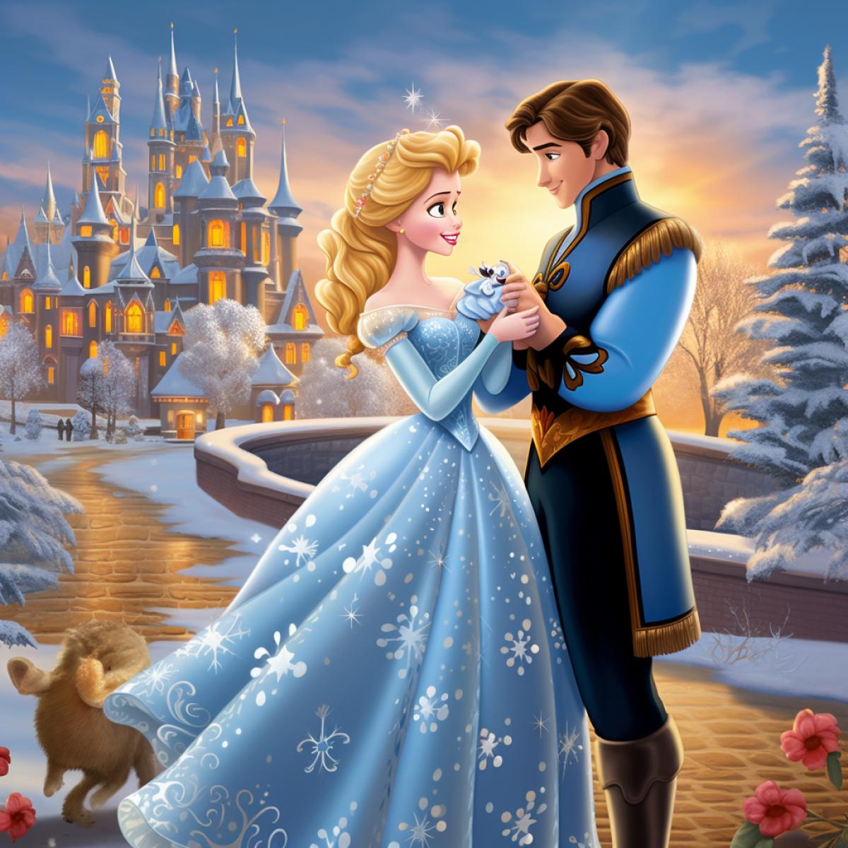 A heartwarming Seasonal Celebration with Disney characters gathered for a festive occasion, whether its a snowy winter wonderland, a blossoming spring garden, a sunlit summer beach, or a cozy autumn harvest. The characters share the spirit of the season in a classic Disney fashion, , Disney style