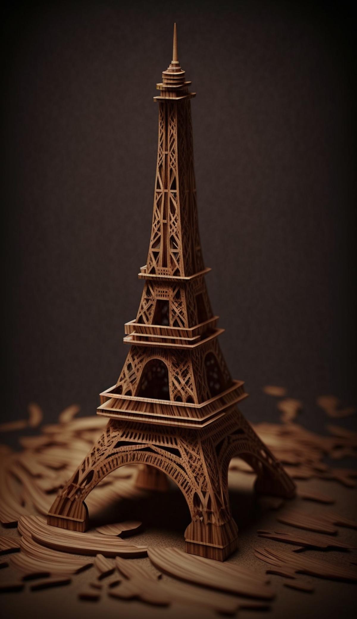 wooden eiffel tower