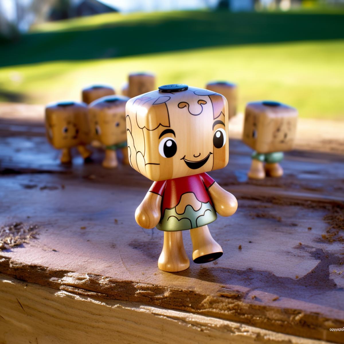 This is Buratino. He is a boy. Hes got a wooden body. His nose is very big. Buratino has got lots of friends. He is happy.