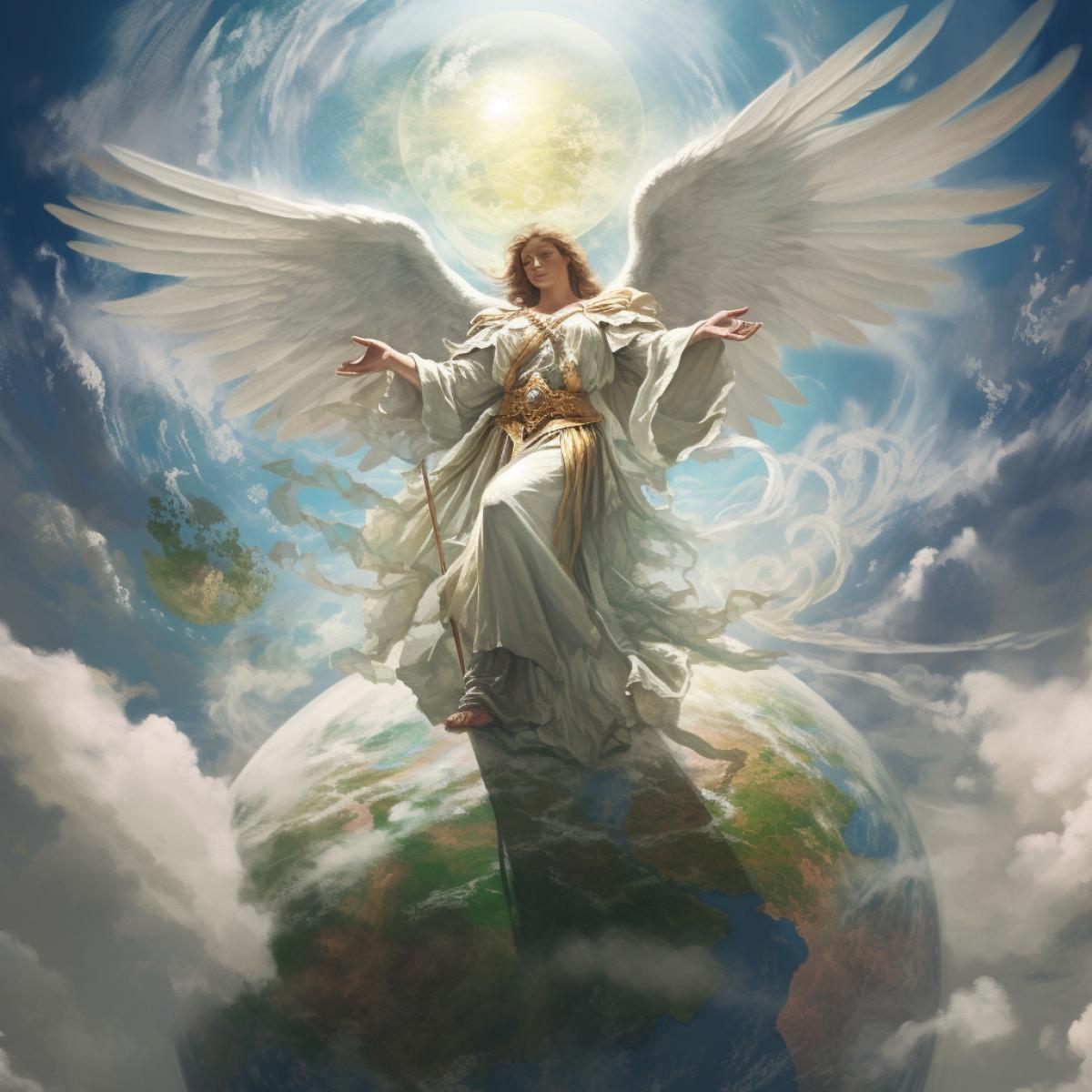 Angel guards the Earth