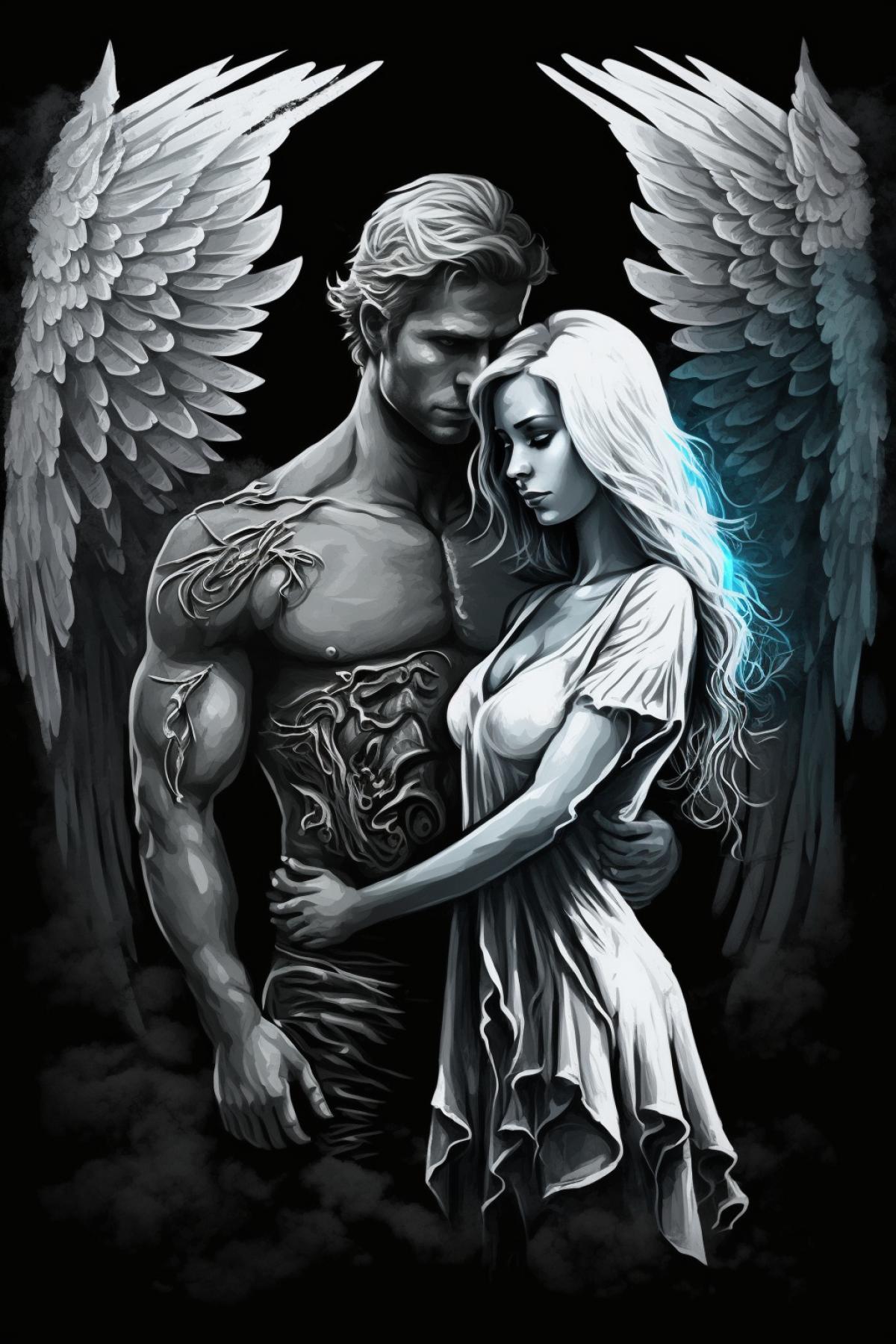 forbidden love between a bright angel and a dark demon