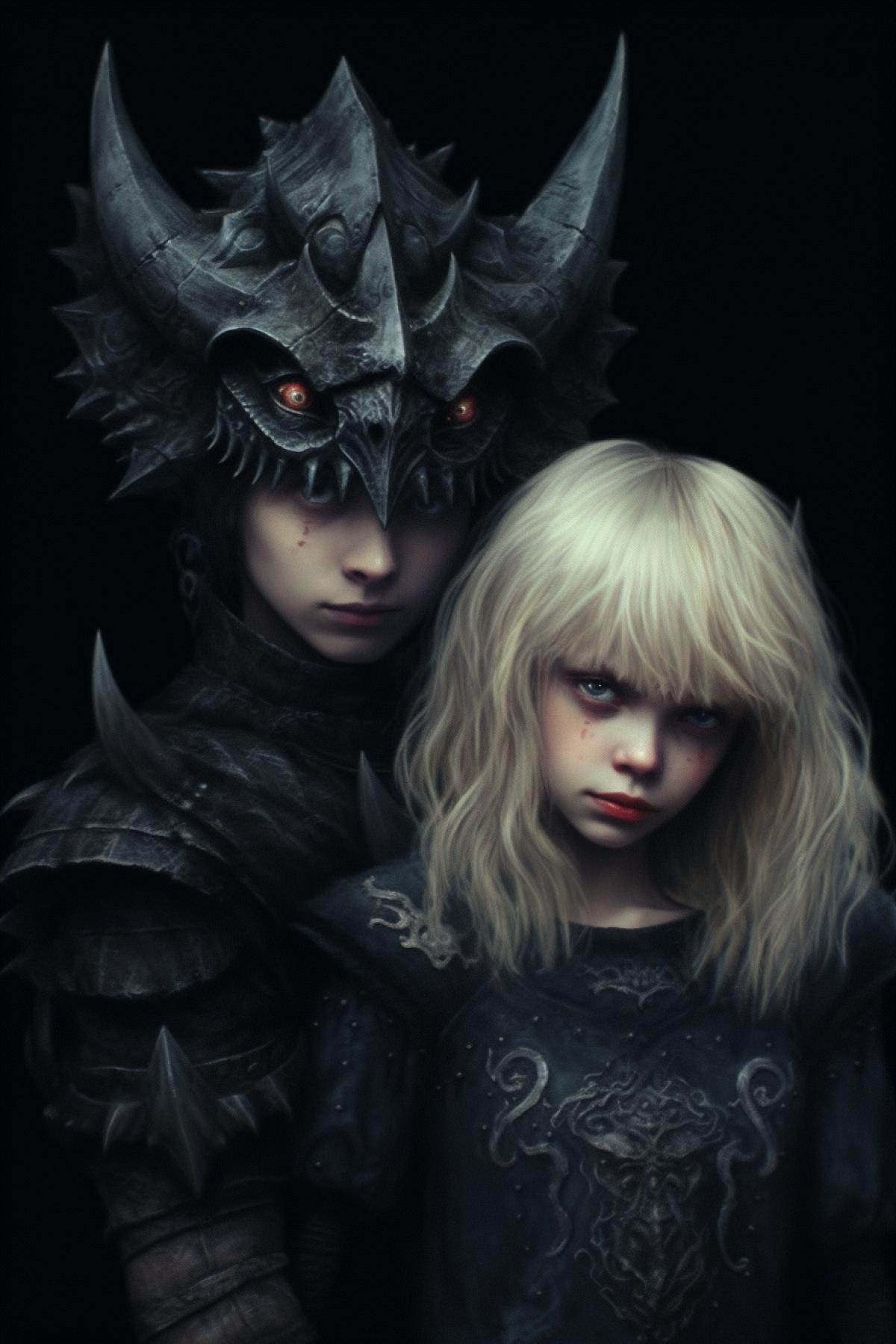 Demon boy and angel girl