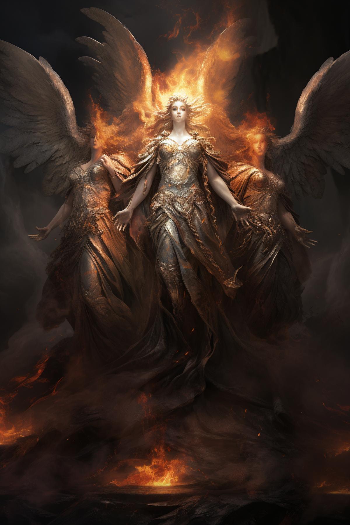 The three angels of apocalypse