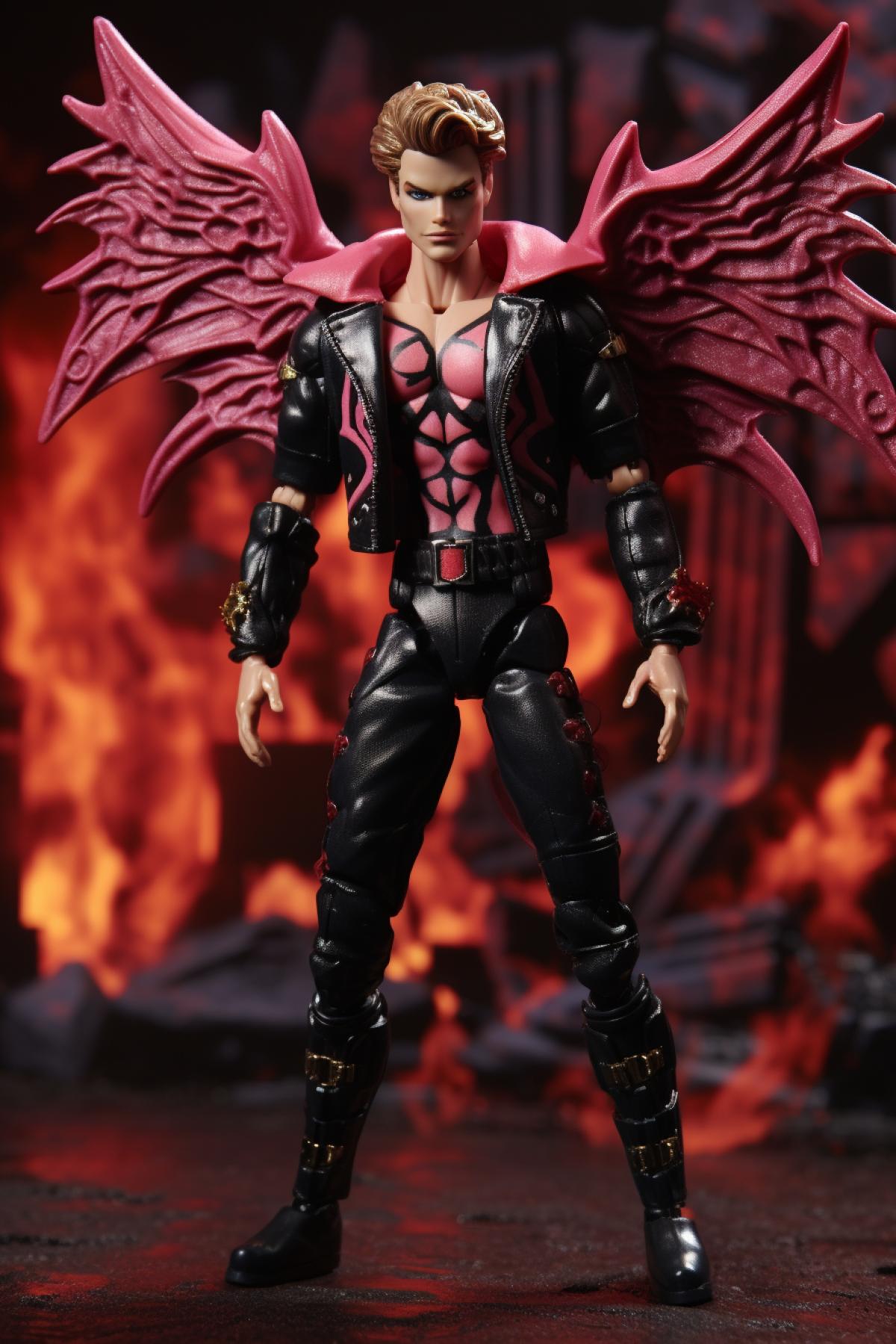 Ken fashion doll as a demon Mattel co. Production box opening