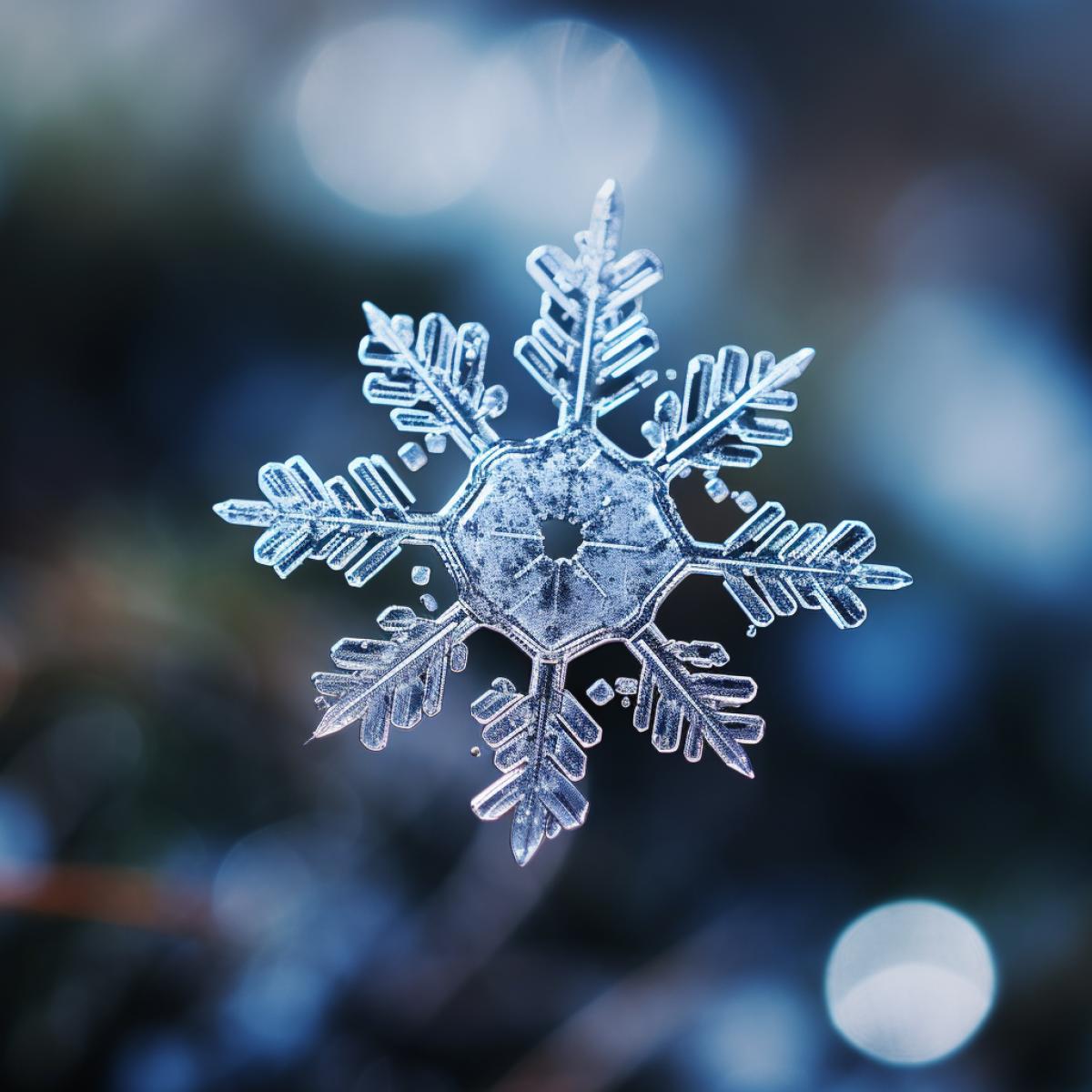 Macro photography, snowflake, minimalism