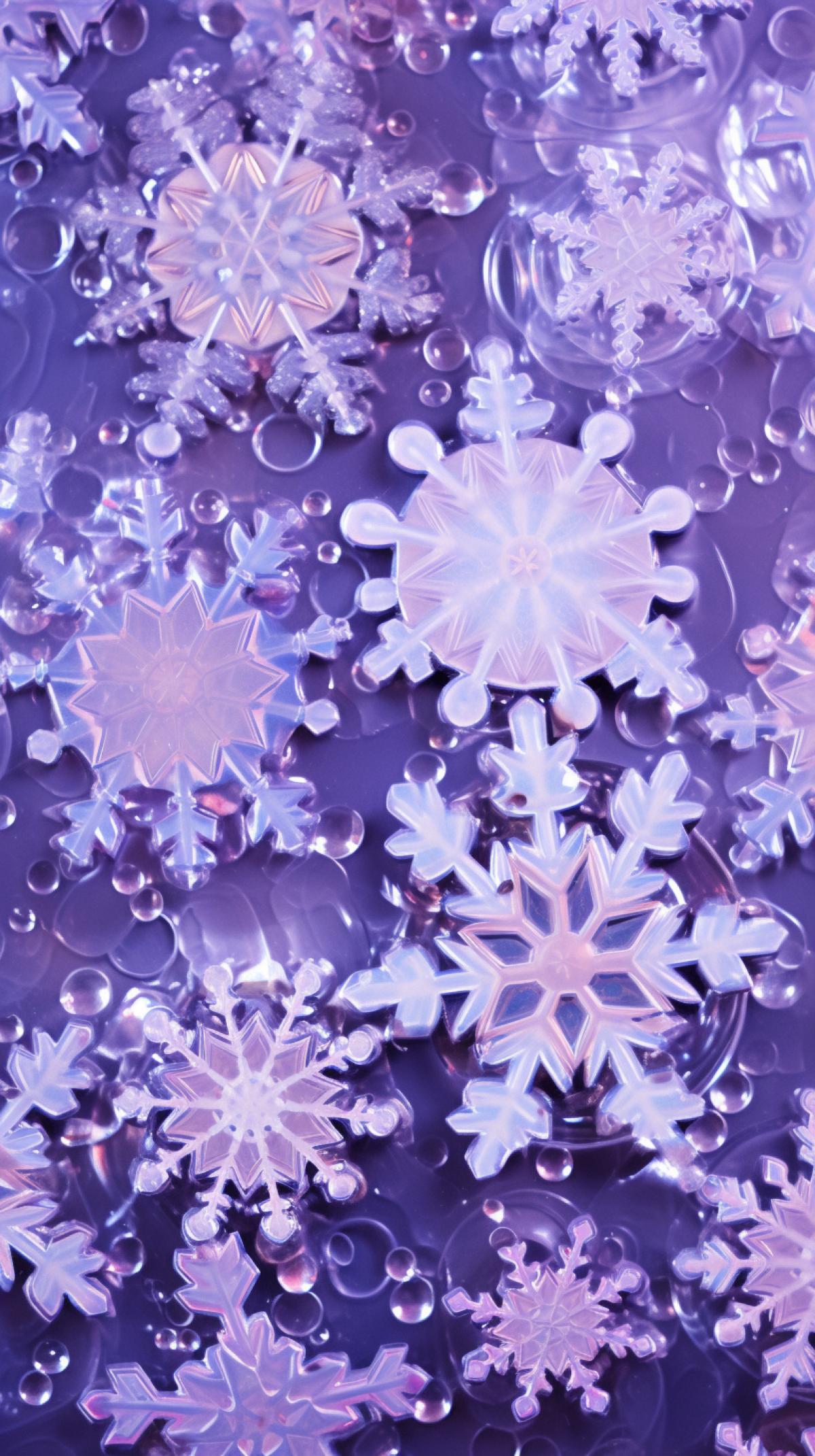 Galaxescent Neon Purple Holographic snowflakes