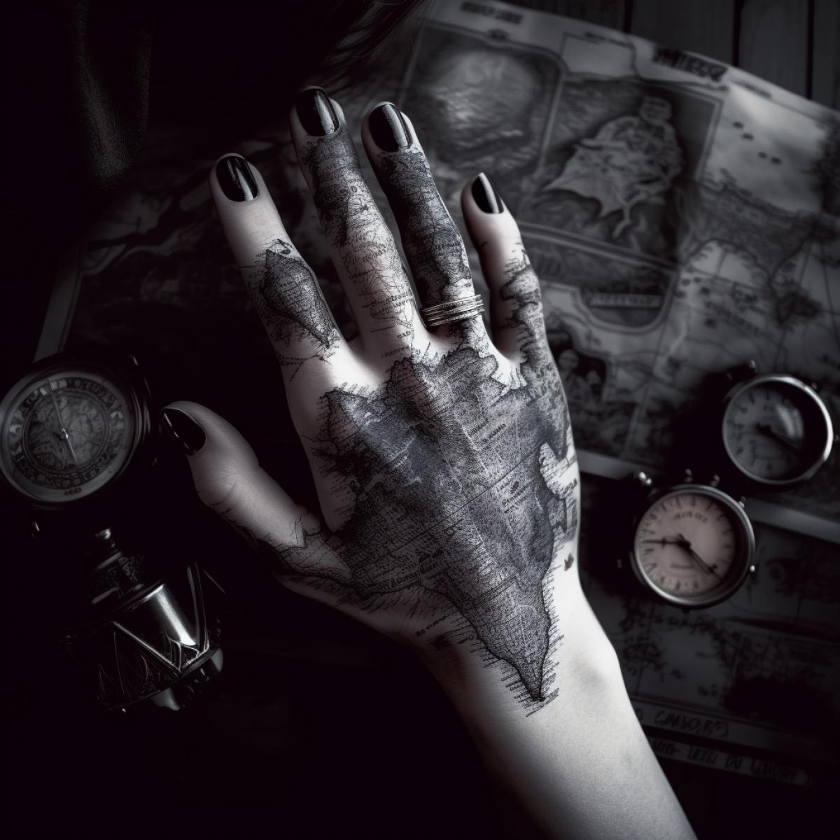 the whole world at your fingertips. travel, gothic style. bright and rich colors, photography