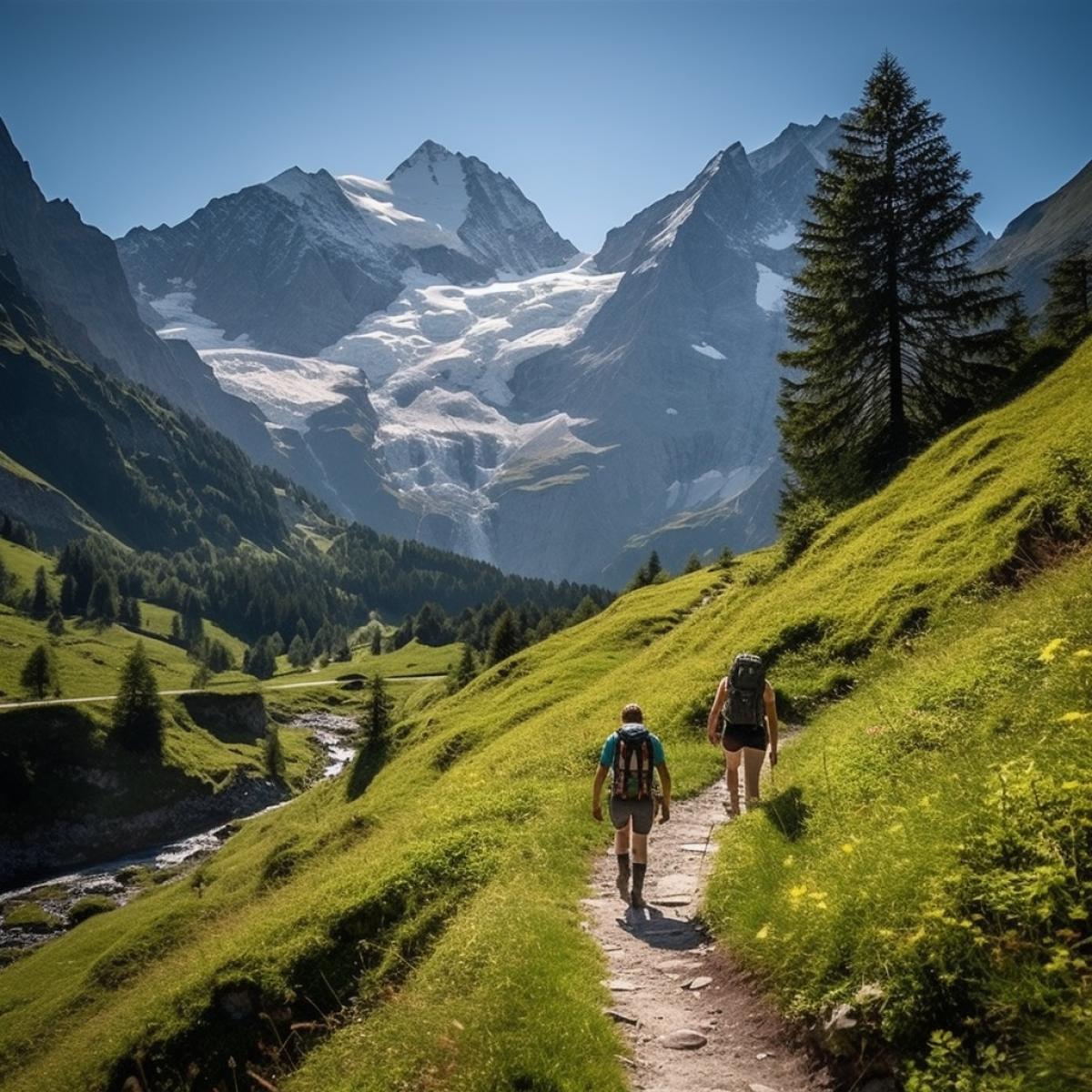 Hiking in the Swiss Alps