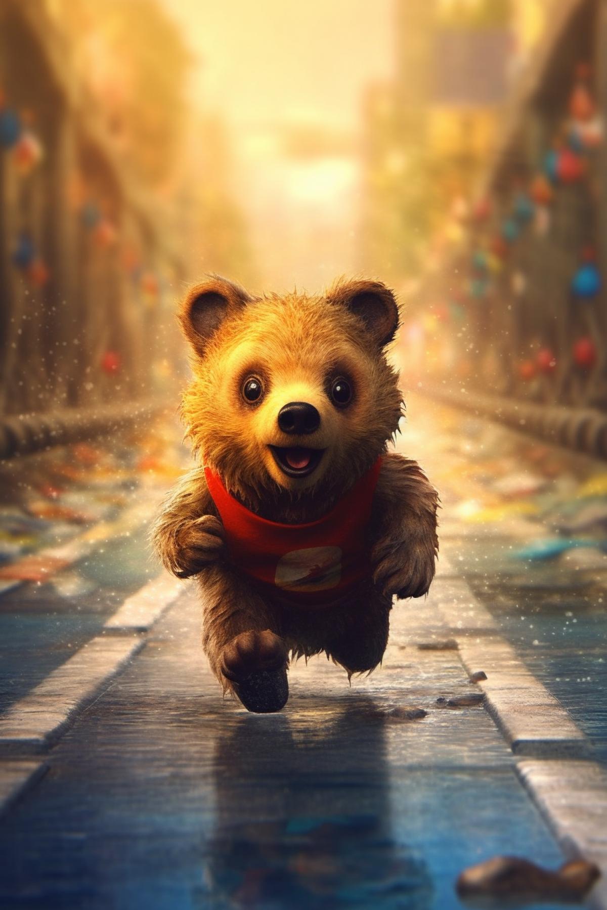 Little live bear won the race