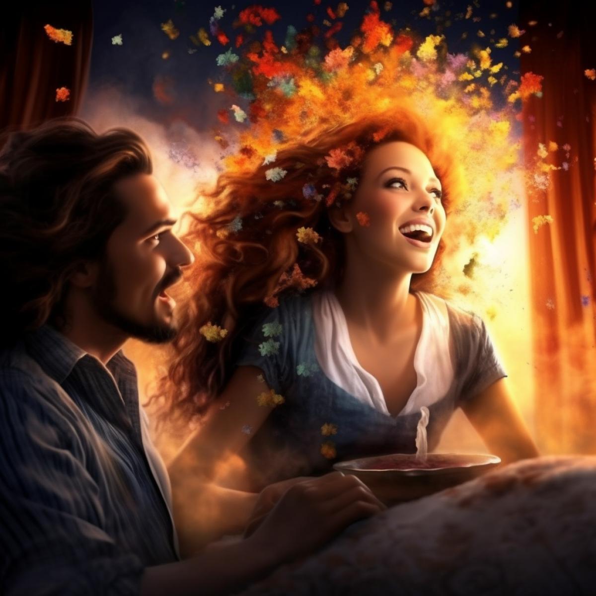Delight, happiness, explosion of emotions. High definition photography.