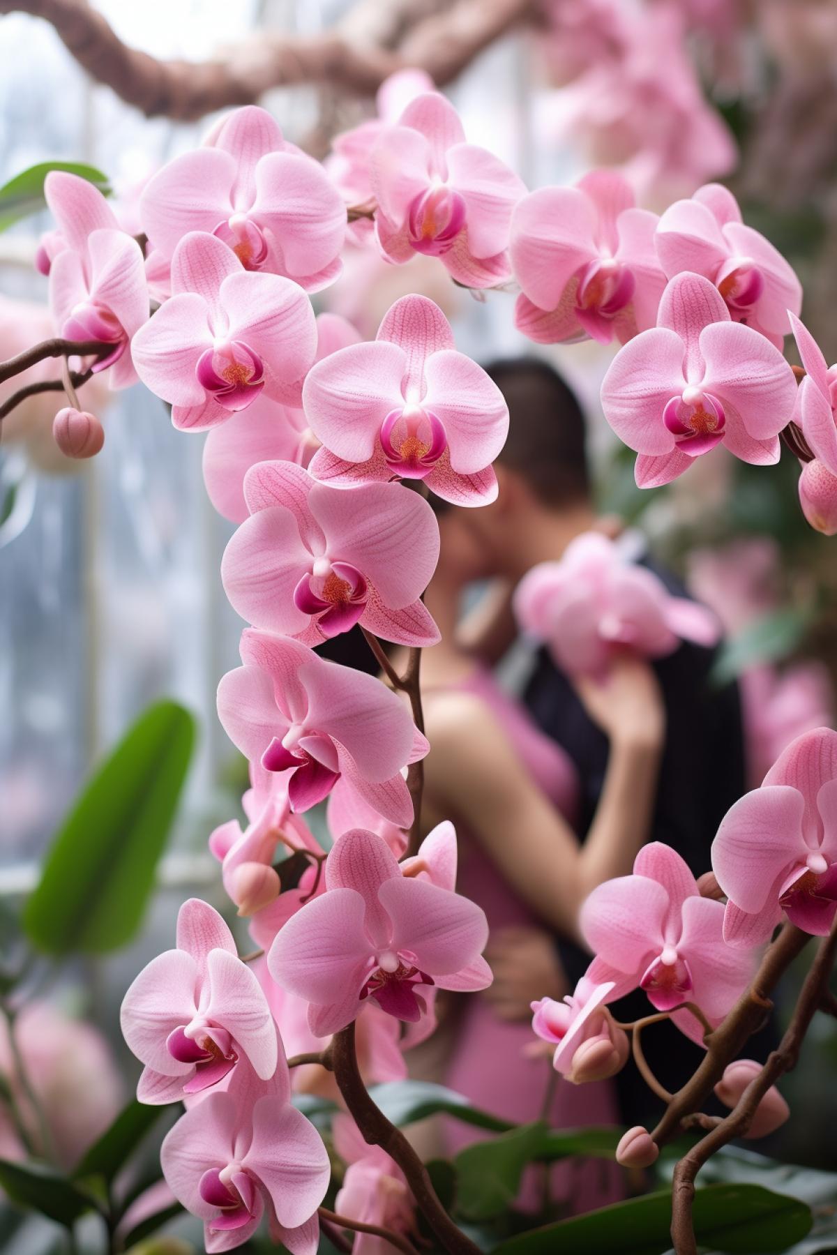 Love on greenhouse orchid character kisses orchid character love tenderness