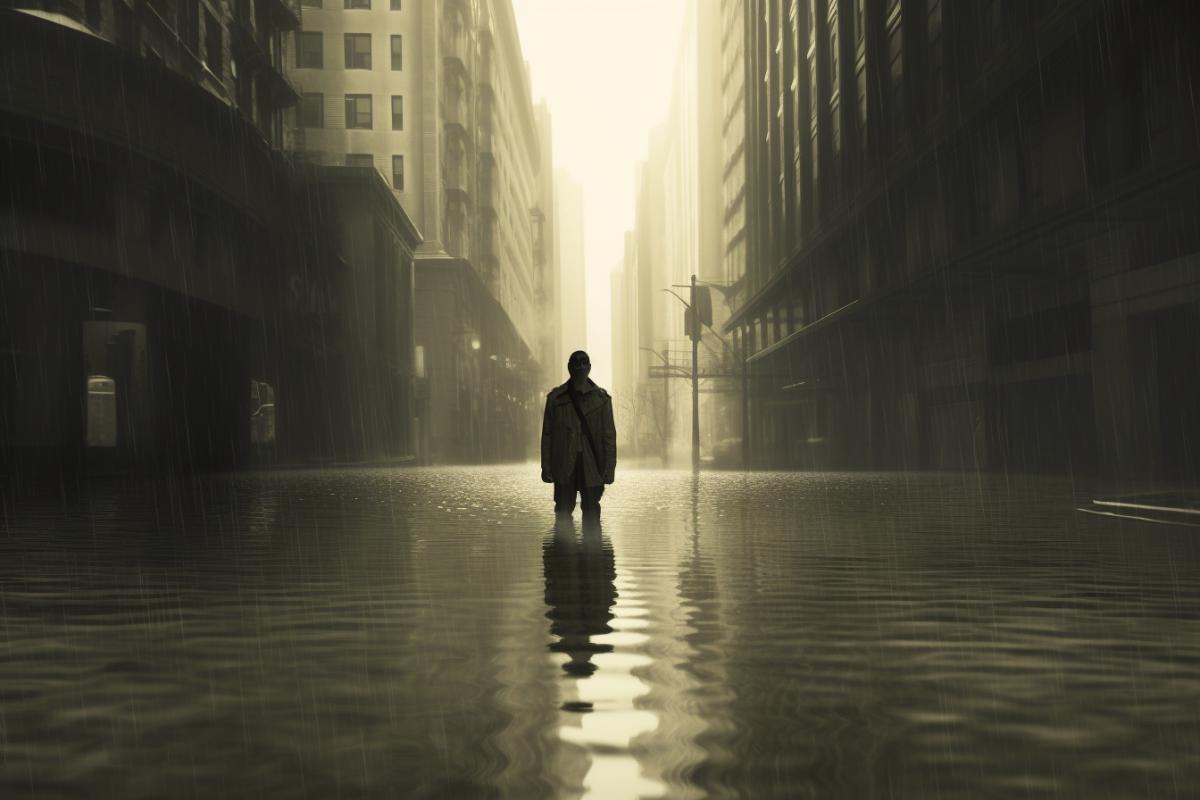 Flood, everyone drowned. Eh.