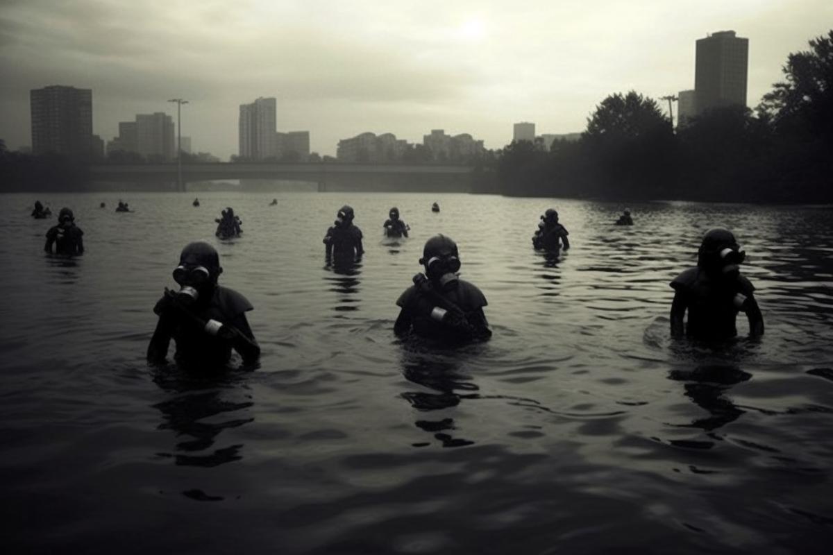 Flood, everyone drowned. Eh.