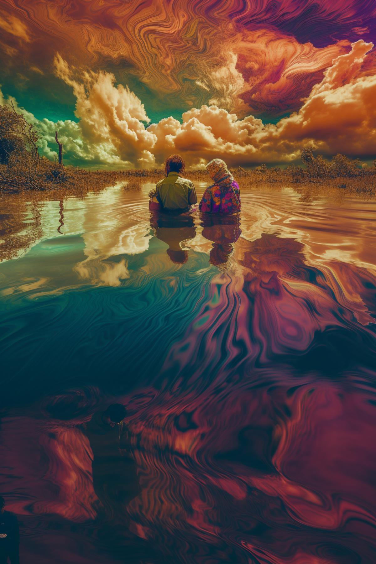Gerasim and mumu, flood, psychedelic, photography