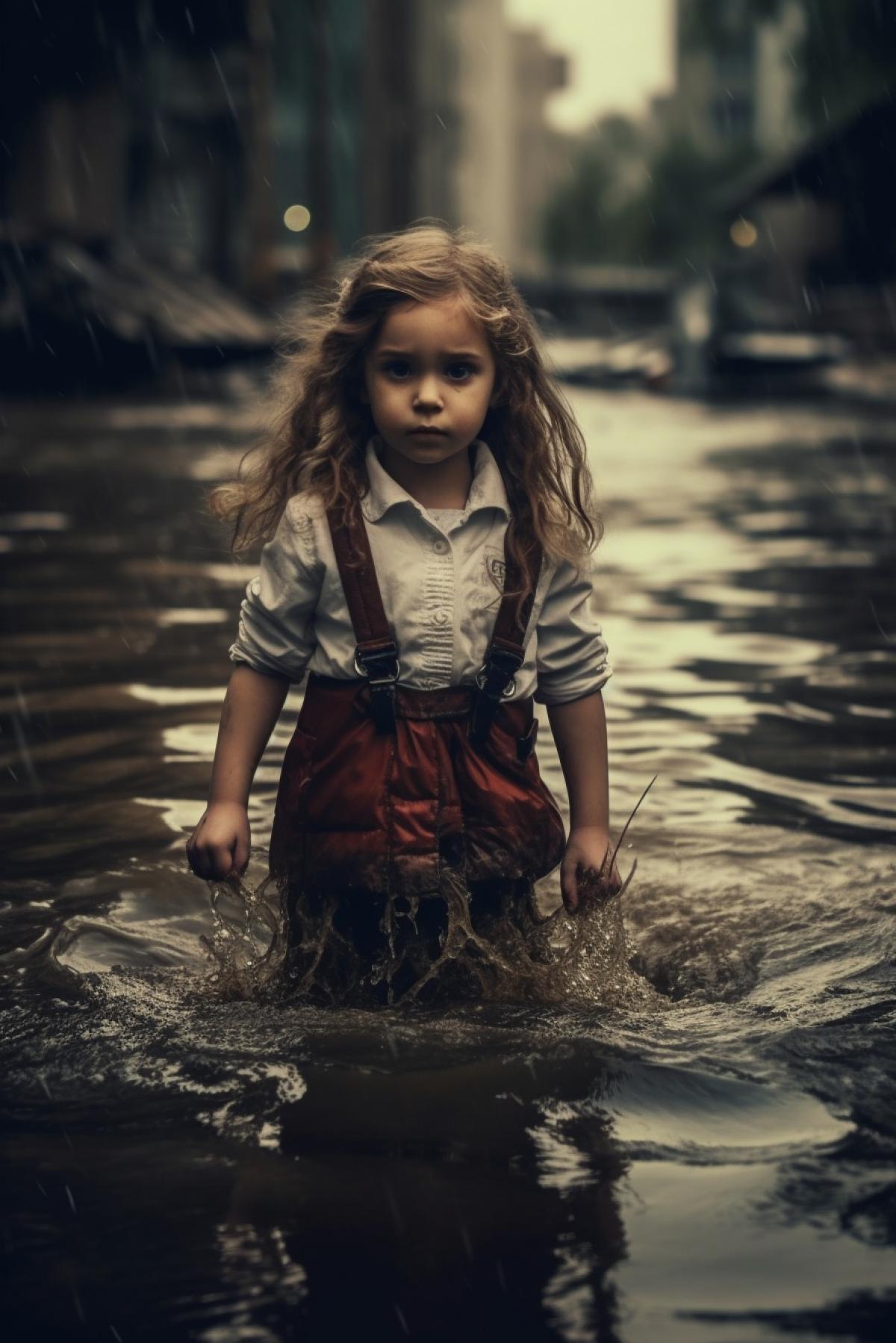 Little girl drowns in a flood