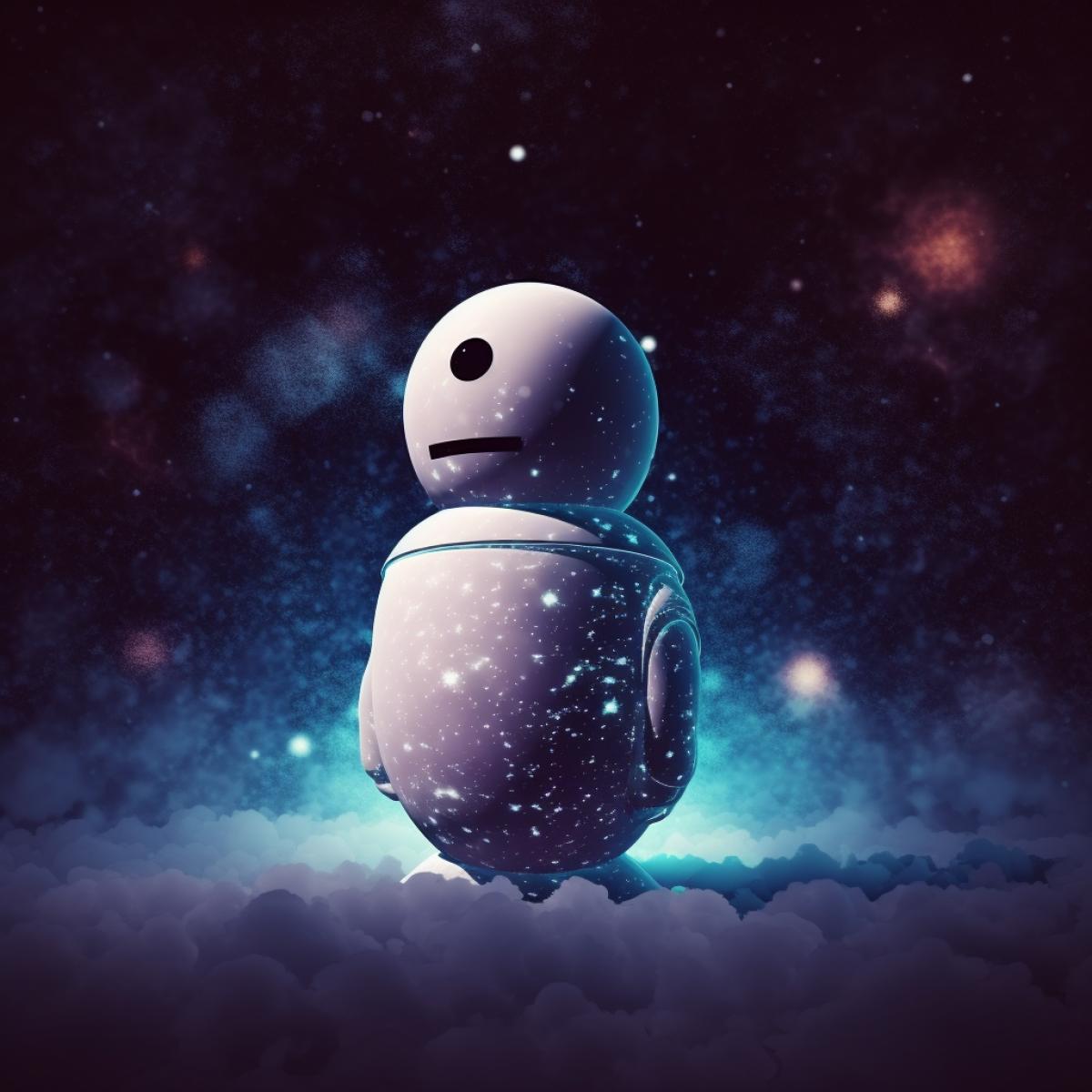 Snowman, space, another dimension, mystery