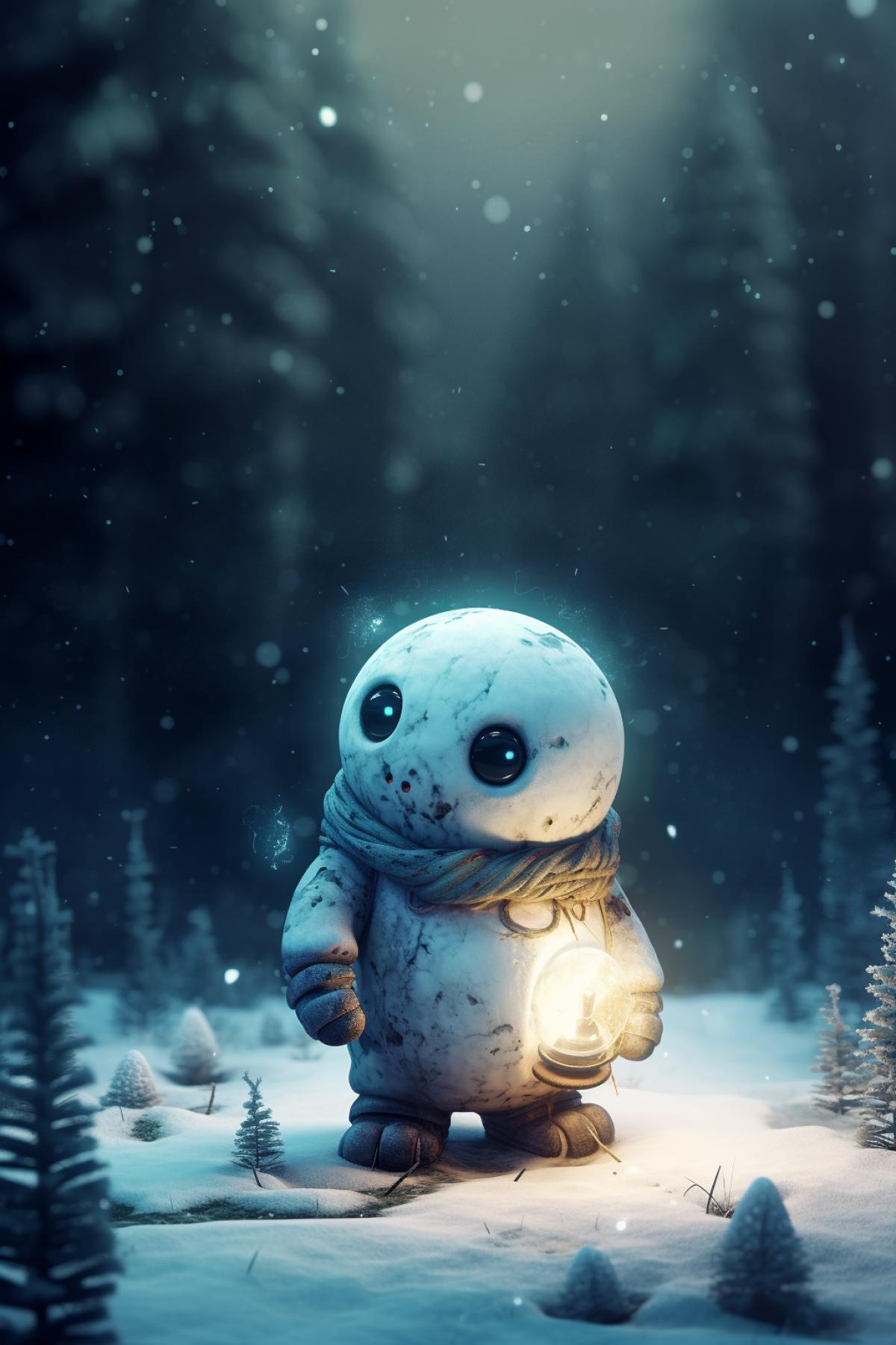 snowman monster, space, another dimension, mystery, flicker, glare