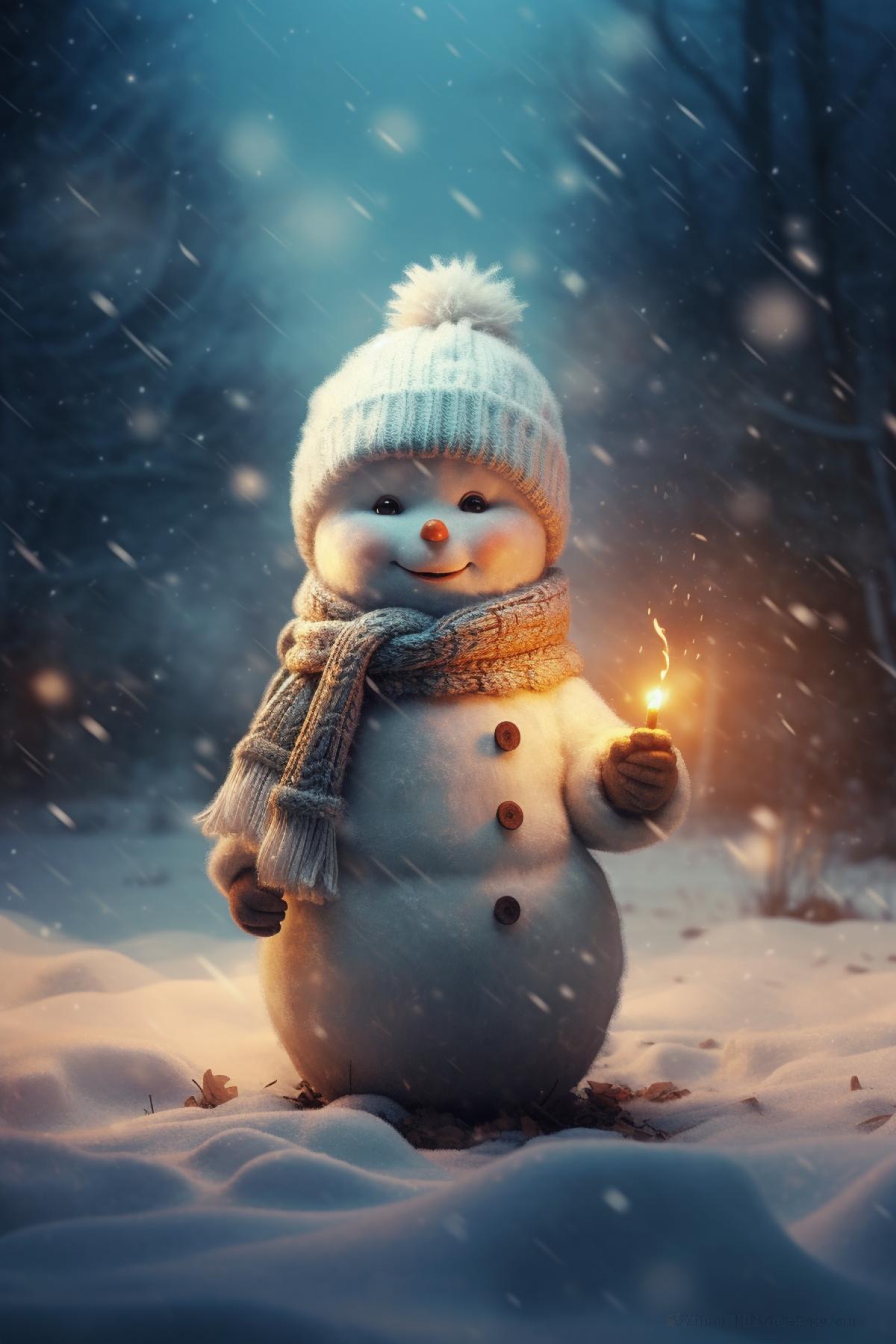 Little beautiful snowman