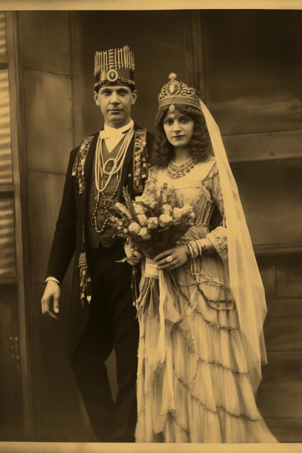 Antonius and Cleopatra wedding vintage photo