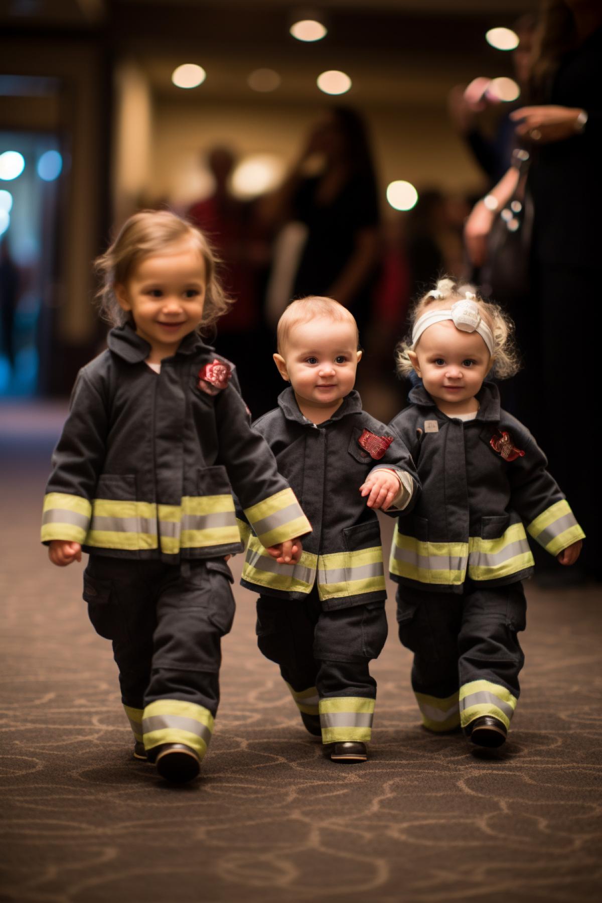 Little babies models demonstrating pumpers fashion show