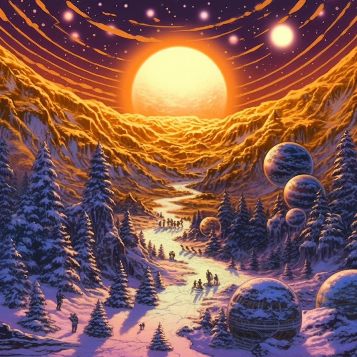 Space winter in the sun